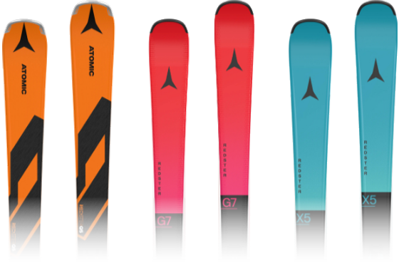 Premium-Ski, drei Modelle nebeneinander